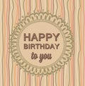 Happy Birthday luxury card vintage hand drawing