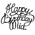 Happy birthday Mia name lettering