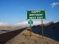 Happy Birthday Highway Exit Sign Age 50 Years Old Royalty Free Stock Photo