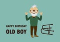 Happy Birthday Old Boy vector