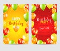 Happy Birthday and Party Balloon Invitation Cards