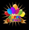 Happy Birthday party invitation, icon vector