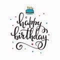 Happy Birthday Party lettering typography set