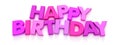 Happy Birthday in pink capital letters Royalty Free Stock Photo