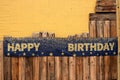 happy birthday poster banner text celebretion Royalty Free Stock Photo