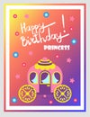 Happy Birthday, Princess Cute Multicolored Poster