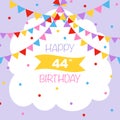 Happy Birthday Purple card confetti Royalty Free Stock Photo