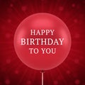 Happy birthday red air balloon blurred burst explosion social media post design template vector