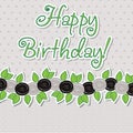 Happy Birthday rose banner card Royalty Free Stock Photo