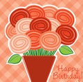 Happy Birthday rose card Royalty Free Stock Photo