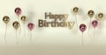 Happy birthday scene. 3D illustration Royalty Free Stock Photo