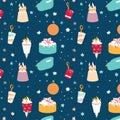 Happy Birthday Seamless Pattern Royalty Free Stock Photo