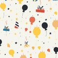 Happy Birthday Seamless Pattern Royalty Free Stock Photo