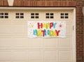 Happy Birthday sign on the house