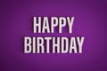 Happy Birthday sign lettering on colored background