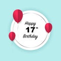 Happy Birthday silver banner card Royalty Free Stock Photo