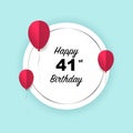 Happy Birthday silver banner card Royalty Free Stock Photo