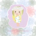 Happy birthday - sweet small fairy girl