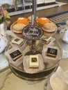 Happy Birthday Tea Service Desserts Sweets Silver Tray Royalty Free Stock Photo