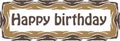 Happy birthday text in brown color vector Royalty Free Stock Photo