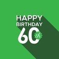 Happy birthday 60th logo vector