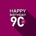 Happy birthday 90th logo vector