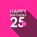 Happy birthday 25th logo vector