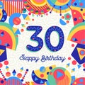 30 thirty year birthday party greeting card