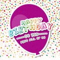 Happy Birthday to you with balloon Greeting Card Royalty Free Stock Photo