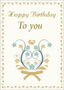 Happy birthday to you beautiful vector illustration Royalty Free Stock Photo