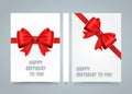 Happy birthday to you. Bow on white paper. banner road book. A4 size paper, Template design element, Vector background