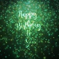 Happy birthday to you card green Royalty Free Stock Photo