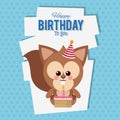 Happy Birthday To You Squirrel Cartoon