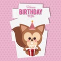 Happy Birthday To You Squirrel Cartoon