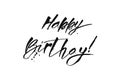 Happy Birthday Typographic vector design for greeting card, birthday card, invitation card, lettering composition. Vector Royalty Free Stock Photo