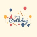Happy Birthday typographic vector design for greeting cards, Birthday card, invitation card Royalty Free Stock Photo