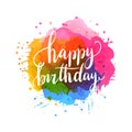 Happy Birthday typographic vector design for greeting cards, Birthday card, invitation card. Vector Illustration eps.10 Royalty Free Stock Photo