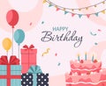 Happy birthday vector concept Royalty Free Stock Photo