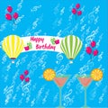 Happy birthday vector illustration Royalty Free Stock Photo
