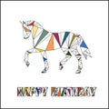 Happy Birthday wishes with horse