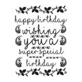 Happy Birthday wishing you a super spceial birt typography t-shirt design Royalty Free Stock Photo