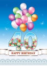 Happy birthday 40 years Royalty Free Stock Photo