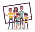 Happy black family portrait Royalty Free Stock Photo