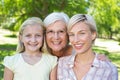 Happy blonde with her daughter and grandmother Royalty Free Stock Photo