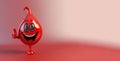 blood drop thumbs up mascot banner Royalty Free Stock Photo
