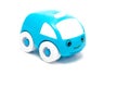 Happy blue toy car