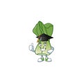 Happy bok choy wearing a black Graduation hat