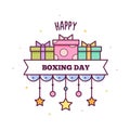 Happy Boxing Day. Vector illustration.