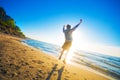 Happy boy on the beach Royalty Free Stock Photo
