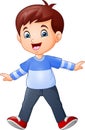 Happy boy cartoon Royalty Free Stock Photo